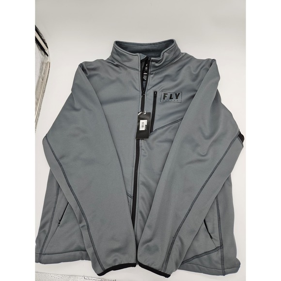 New Men's Gray  Fly Racing Mid Layer Jacket Size 2xl - Picture 1 of 3